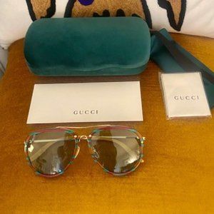 GUCCI Aviator Sunglasses GG0662S-004 // NEW WITH TAGS